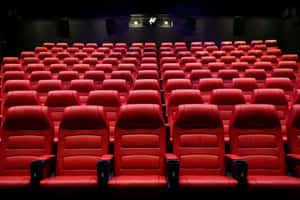 Movie Theater With Red Premium Leather Seats Wallpaper
