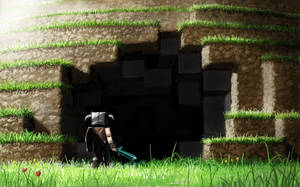 Moving Minecraft Cave Wallpaper