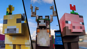 Moving Minecraft Earth Animals Wallpaper