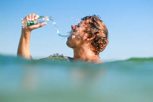 Moving Water In A Bottle Wallpaper