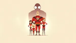 Mr. Incredible Simple Art Wallpaper