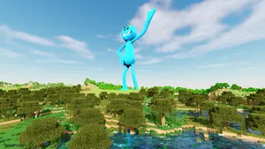 Mr Meeseeks In Roblox Game Wallpaper