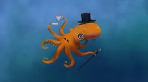 Mr. Octopus With Monocle Wallpaper