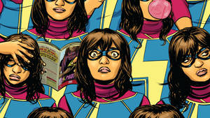 Ms Marvel Pop Art Wallpaper