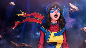 Ms Marvel Shocked Look Wallpaper