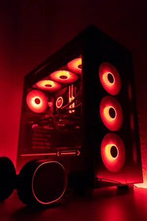 Msi Red Gaming Set Up Wallpaper