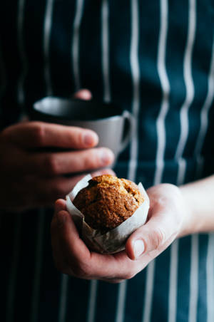 Muffin With Mug Wallpaper