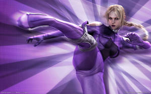 Mujeres Calientes In Purple Art Wallpaper