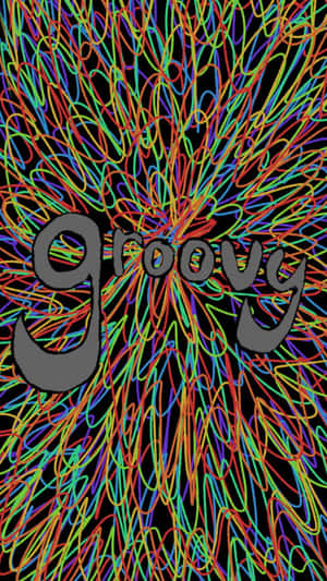 Multicolored Abstract Groovy Digital Illustration Wallpaper