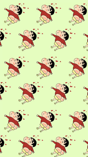 Multiple Shin Chan Cartoon With Butt Out Wallpaper