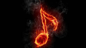 Music Symbols Burning Quaver Wallpaper