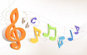 Music Symbols Colorful Art For Desktop Wallpaper