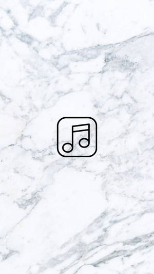 Musical Note Clipart Black White Marble Iphone Wallpaper