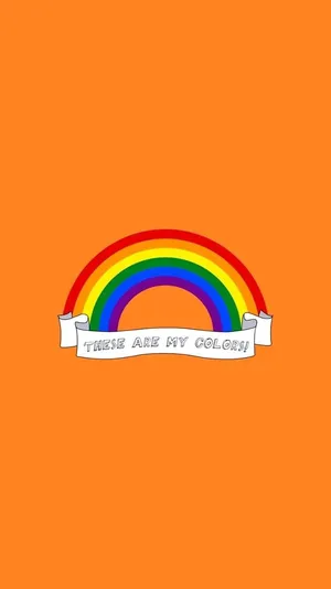 My Colors Aesthetic Lgbt Rainbow Orange Wallpaper