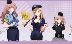 My Dress Up Darling Cosplay In Policewoman Outfit Wallpaper