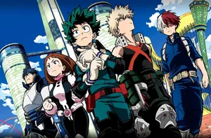My Hero Academia Students Readyfor Action Wallpaper