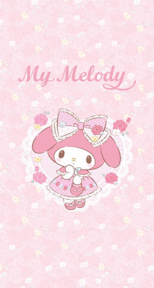 My Melody In A Pink Dress Enjoying A Beautiful Day Wallpaper