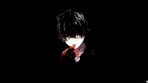 Mysterious Anime Boy Black Hair Wallpaper