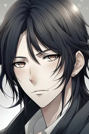 Mysterious Anime Boy Black Hair Wallpaper