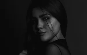 Mysterious Beautyin Monochrome Wallpaper