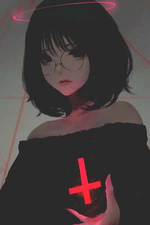 Mysterious Dark Anime Girl Wallpaper