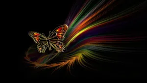 Mysterious Dark Butterfly On A Moody Background Wallpaper