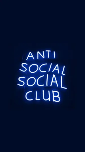 Mysterious Glow With Anti Social Social Club Theme Wallpaper