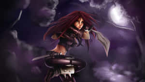 Mysterious_ Night_ Assassin_ Katarina Wallpaper