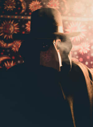 Mysterious Plague Doctor Silhouette Wallpaper