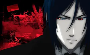 Mysterious Sebastian Michaelis In Elegant Attire Wallpaper