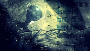 Mystery Alien Reflection Graphic Art Wallpaper