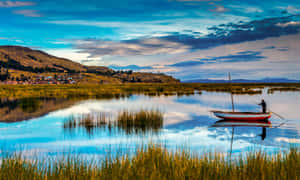 Mystic Sunrise Over Lake Titicaca, The World's Highest Navigable Lake Wallpaper