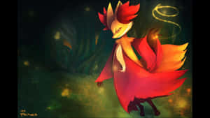 Mystical_ Delphox_ Artwork Wallpaper