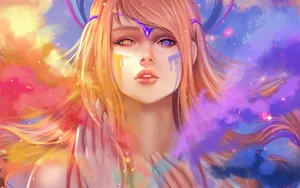 Mystical Girl With Heterochromia Wallpaper