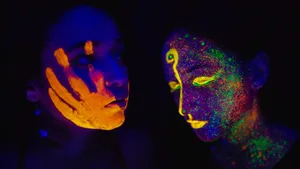 Mystical Glow In The Dark Landscape Wallpaper