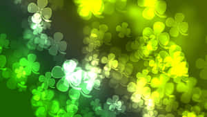 Mystical Glowing Celtic Irish Cloverleaves Wallpaper