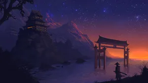 Mystical_ Mountain_ Temple_ Anime_ Scene_2560x1440 Wallpaper