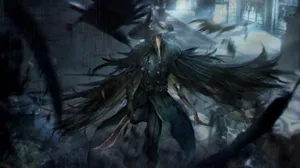 Mystical Plague Doctorin Shadowy Alley Wallpaper