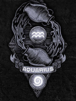 Mystical Portrait Of Aquarius Wallpaper