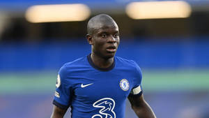 N'golo Kante Wearing Chelsea Jersey Wallpaper