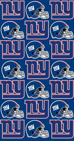 N Y Giants Logo Pattern Wallpaper