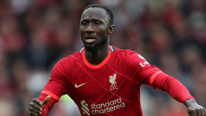 Naby Keita Running Closeup Wallpaper