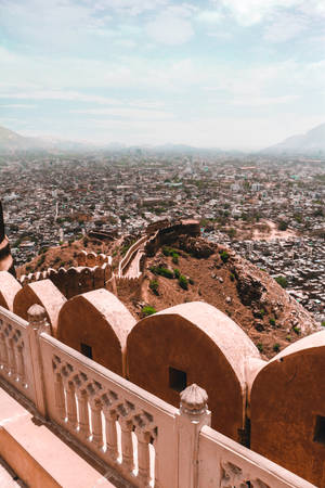 Nahargarh Fort Overlooking Jaipur City Wallpaper