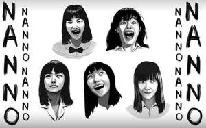 Nanno Grayscale Digital Drawings Wallpaper