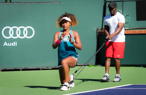 Naomi Osaka Strength Training Wallpaper