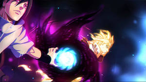 Naruto And Sasuke Amaterasu Rasen Shuriken Wallpaper