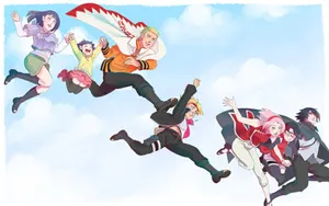 Naruto Characters Naruto And Sasuke's Family Wallpaper