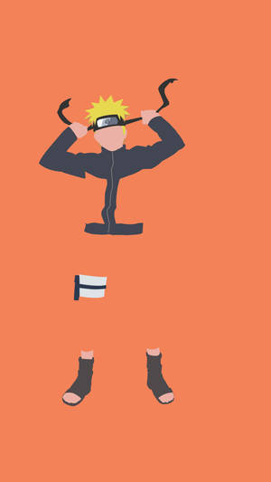 Naruto Iphone Orange Vector Art Wallpaper