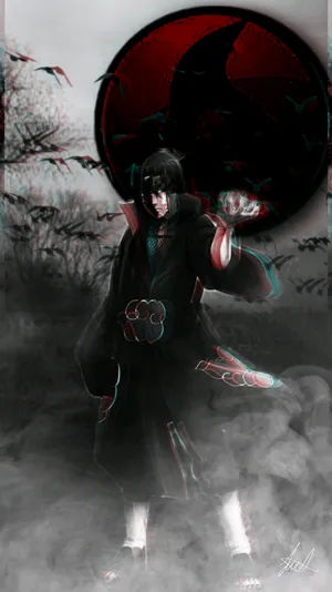 Naruto Itachi And His Sharingan Power Wallpaper