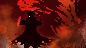 Naruto Kurama Silhouette Red Aura Wallpaper